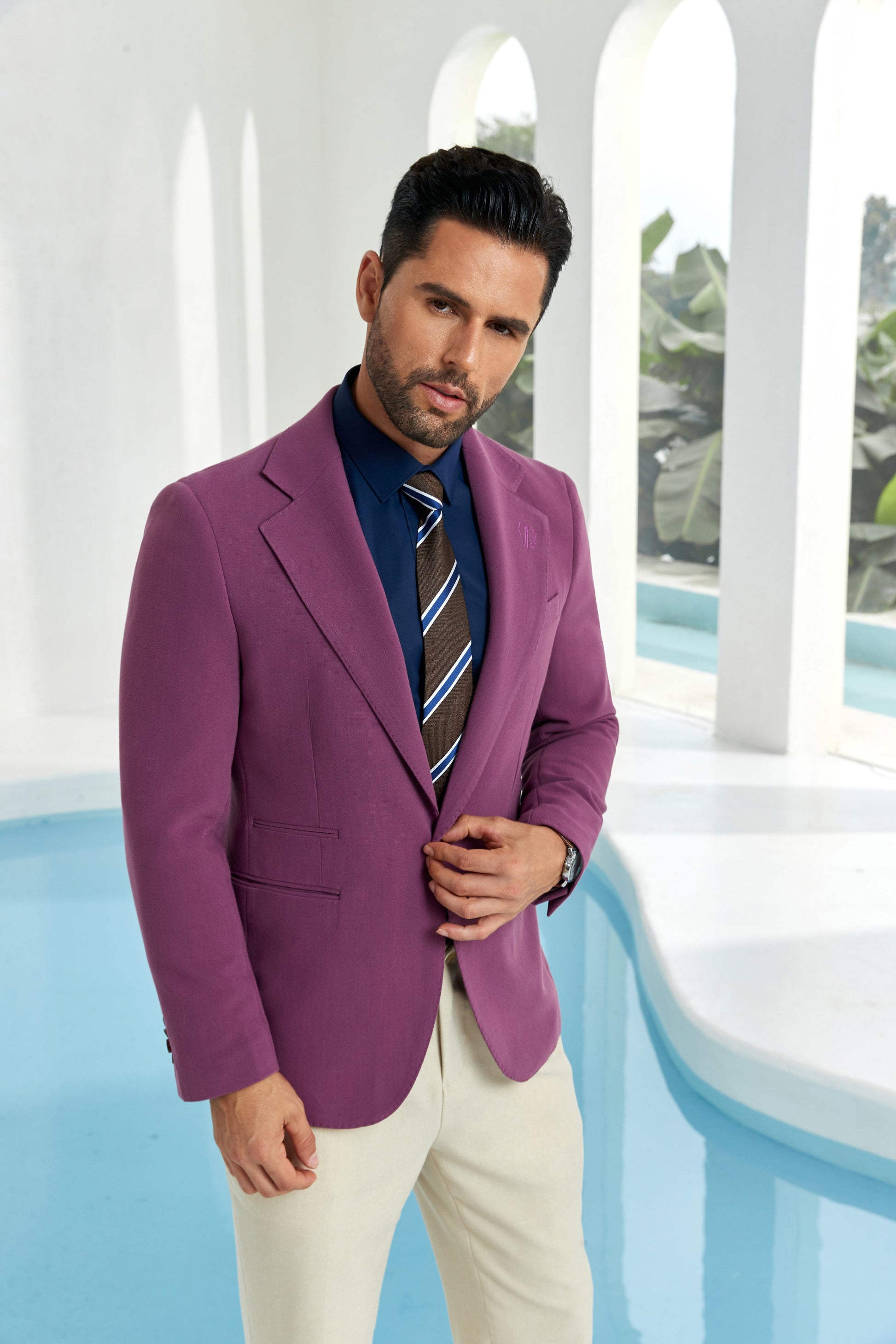 Designer Style New Men's One Button Blazer Wehilion