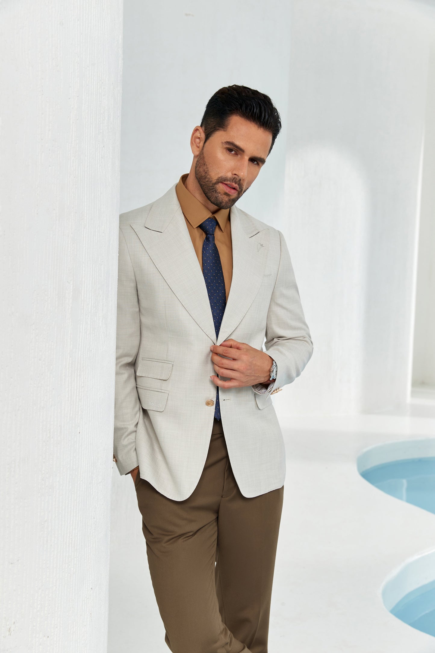 Designer Style New Men's Two Button Blazer Wehilion