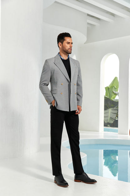 Designer Style New Men's Double Breasted Blazer Wehilion