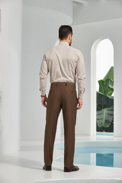 Coffee Men's Pants for Party, Wedding and Business 2566 Yuanlu