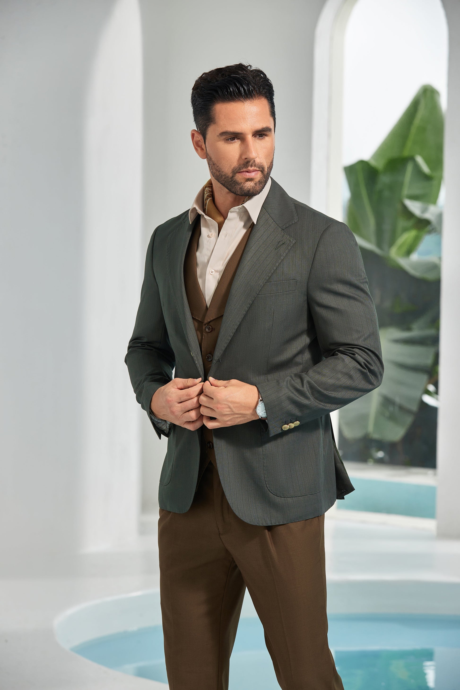 Designer Style New Men's Two Button Blazer Wehilion