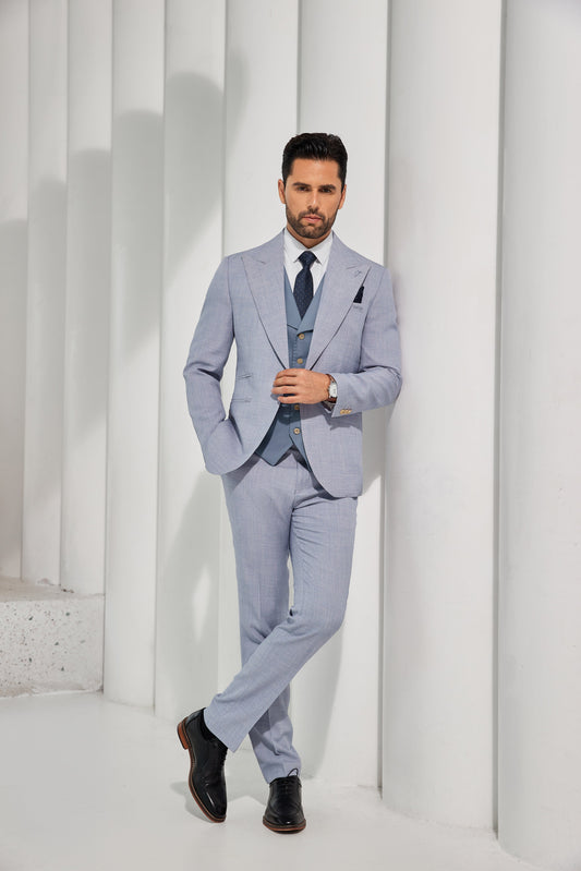 Designer Style New Summer 2 Pieces Men's Suits Jacket+Pants Wehilion