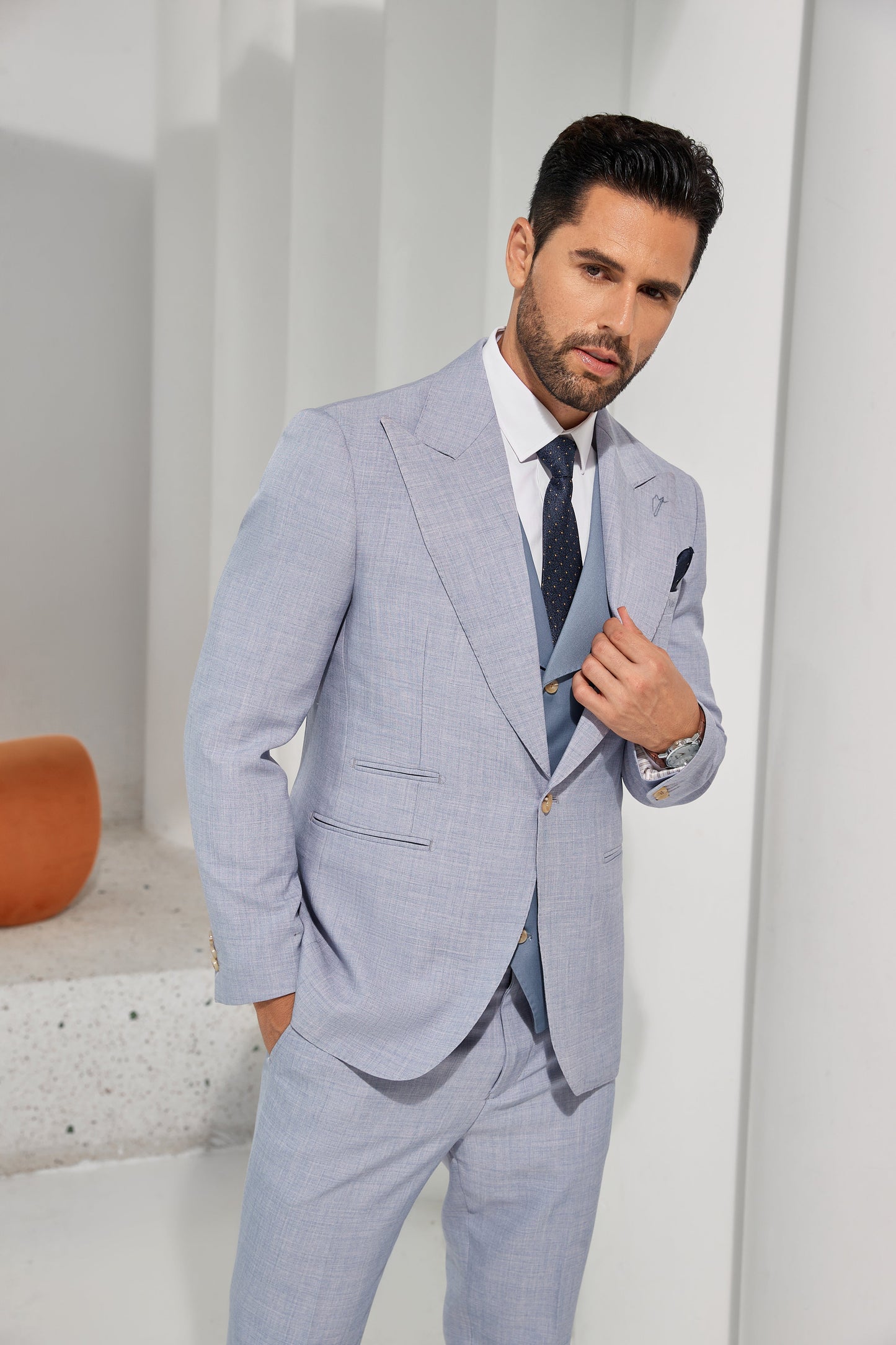 Designer Style New Summer 2 Pieces Men's Suits Jacket+Pants Wehilion