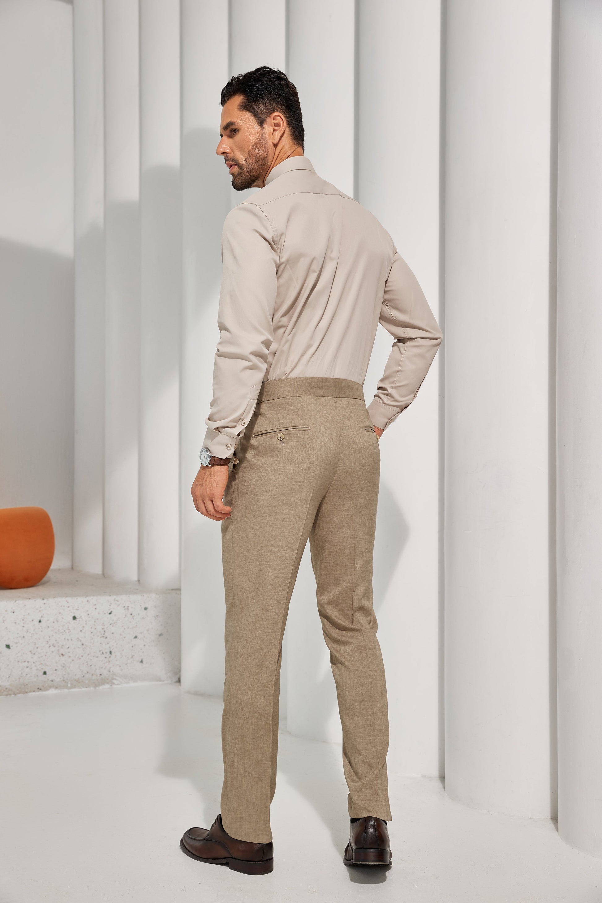 Khaki Men's Pants for Party, Wedding and Business 2565 Yuanlu