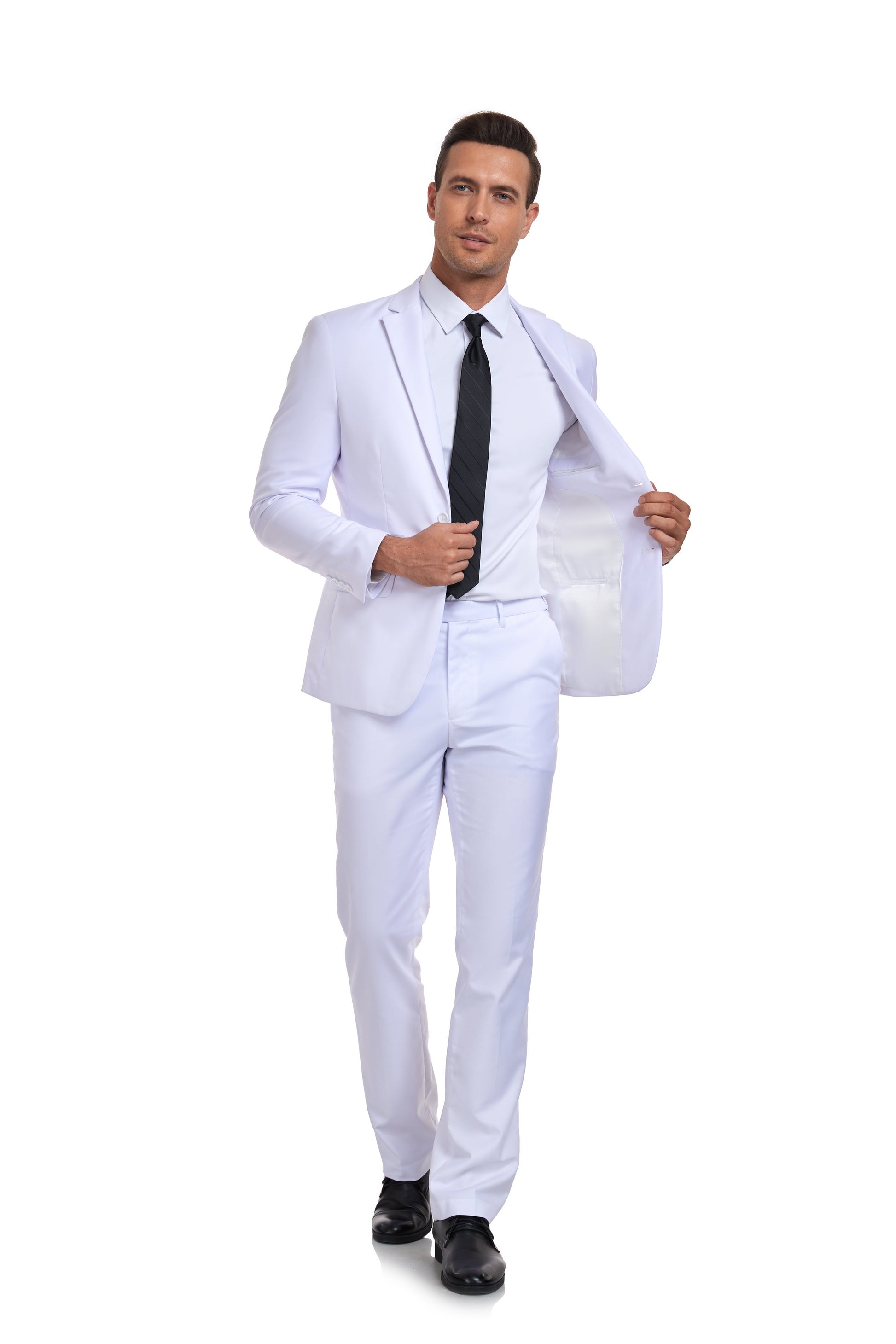 White Two Button Wedding 2 Pieces Men's Suits Jacket+Pants Yuanlu