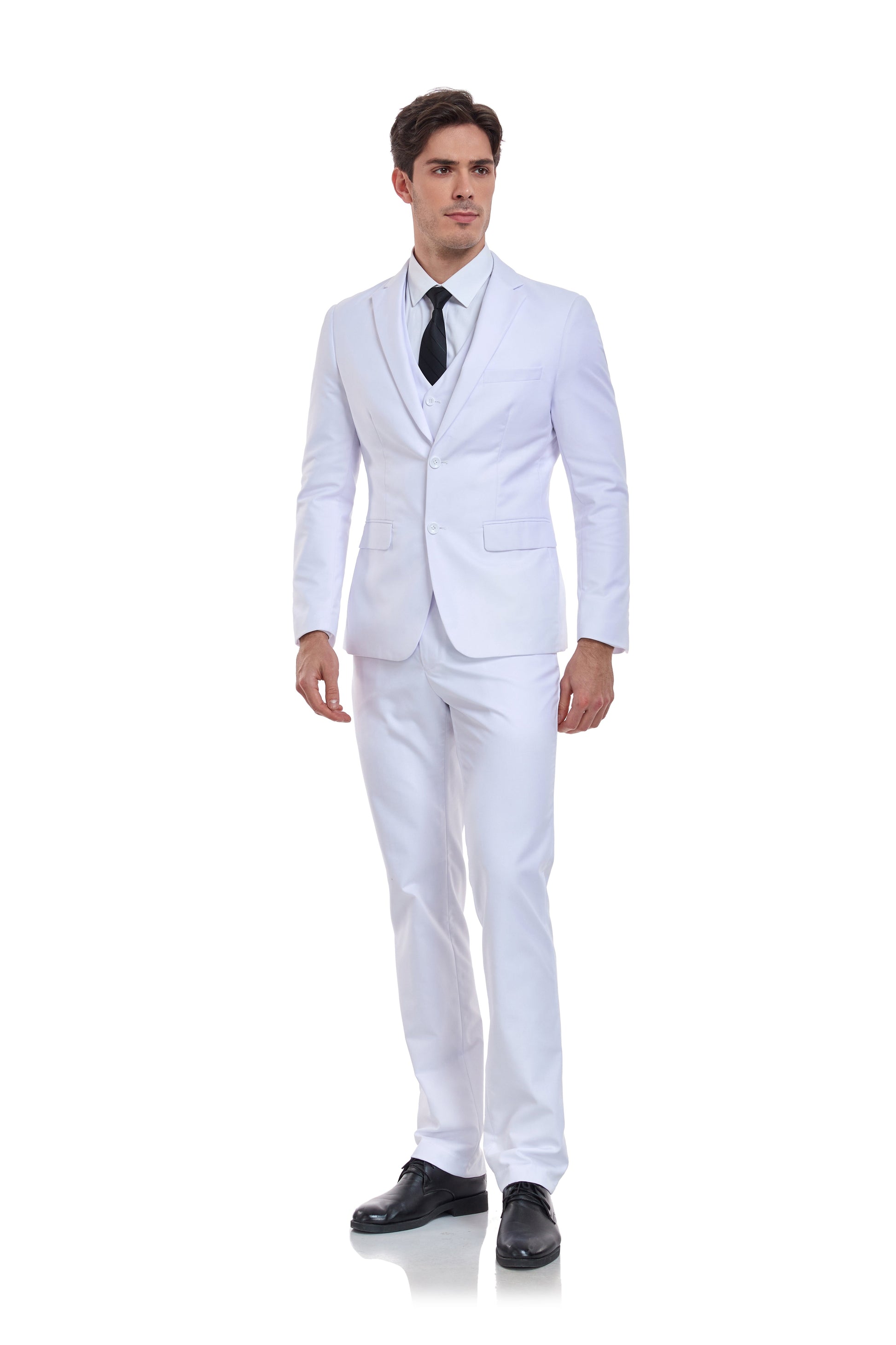 White Gentleman's Groomsmen Party Business Banquet 3 Piece Men Suits Yuanlu