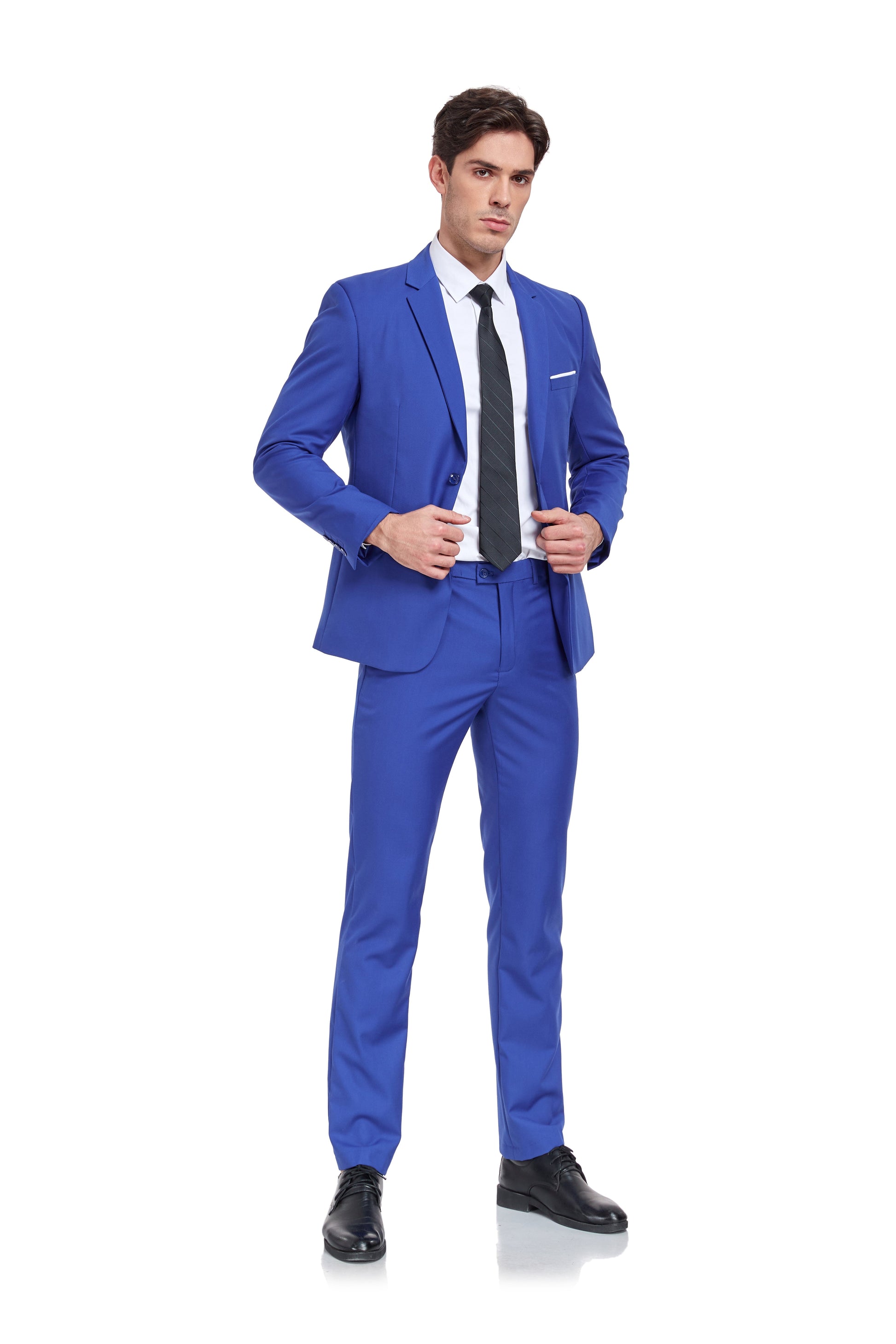 Royal Blue Gentleman's Groomsmen Party Business Banquet 3 Piece Men Suits Yuanlu