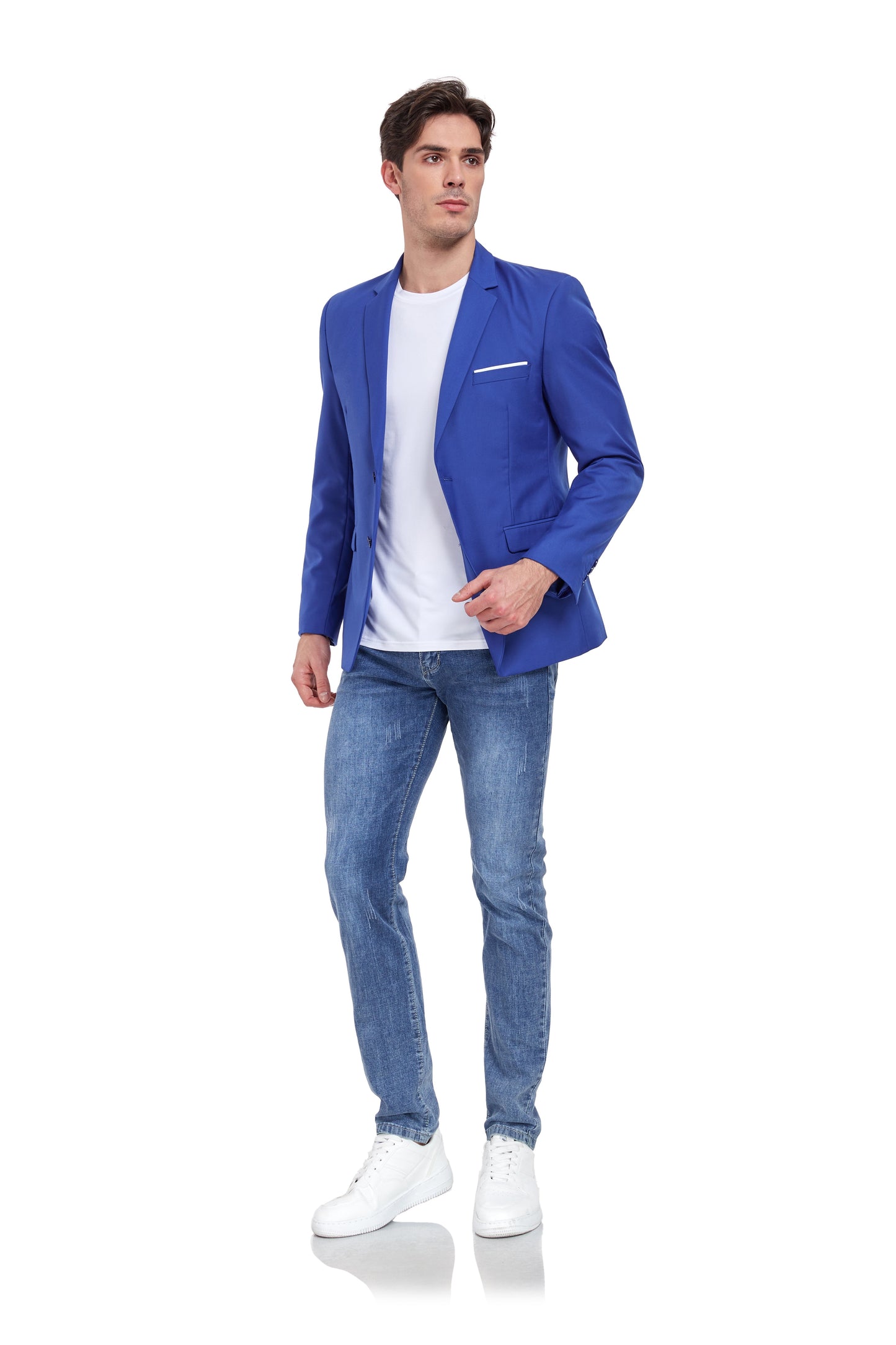 Royal Blue Men's Two Button Blazer for Party, Wedding and Business Yuanlu