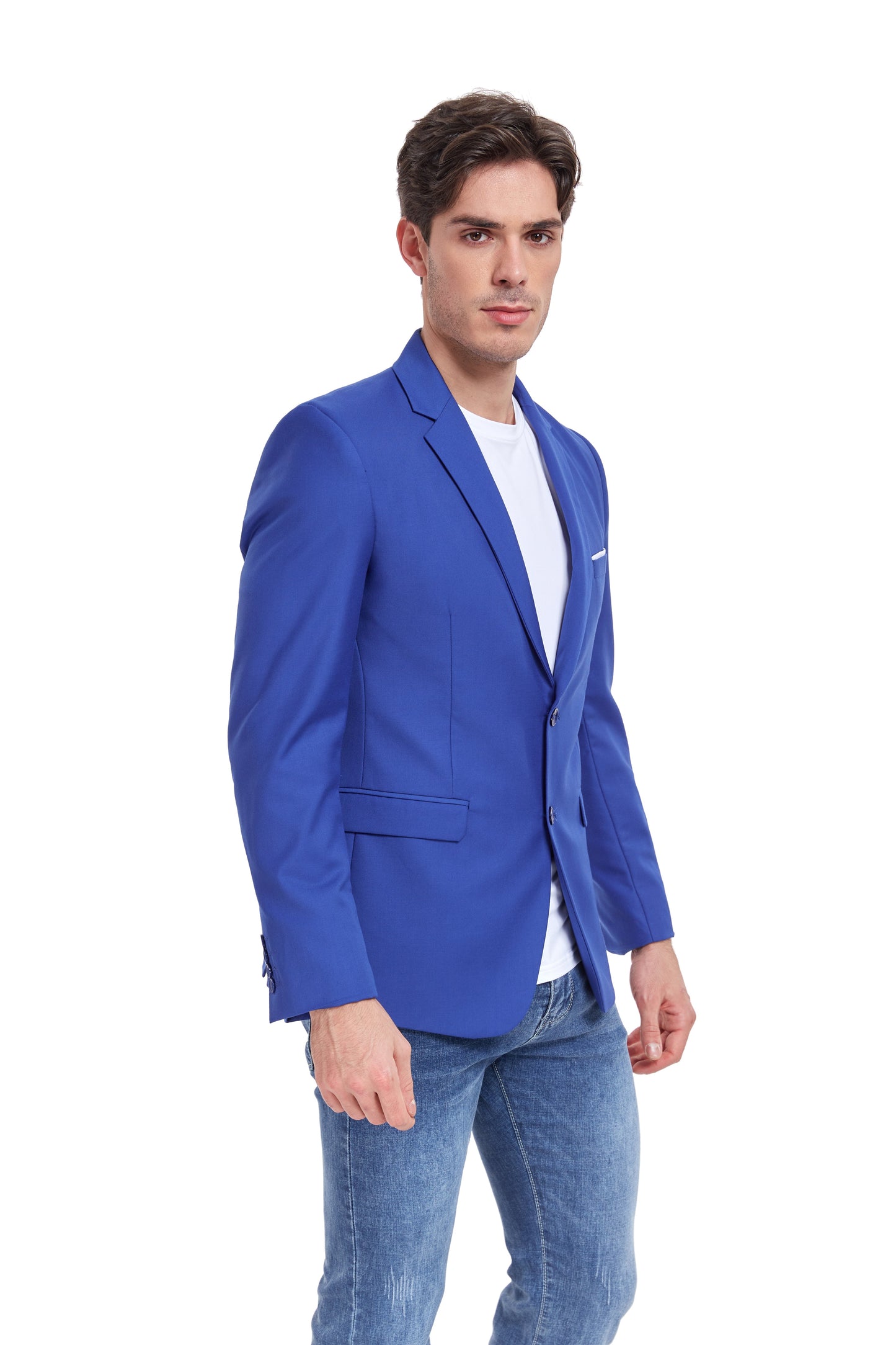 Royal Blue Men's Two Button Blazer for Party, Wedding and Business Yuanlu