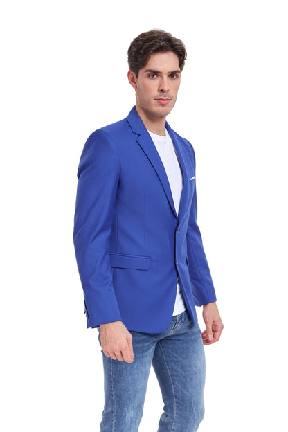 Royal Blue Men's Two Button Blazer for Party, Wedding and Business Yuanlu