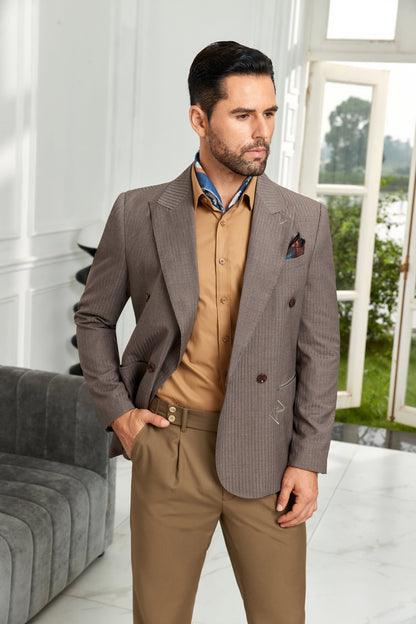 Designer Style New Double Breasted Men's Blazer Wehilion