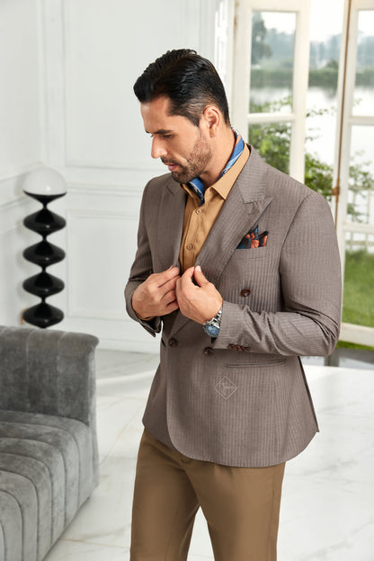 Designer Style New Double Breasted Men's Blazer Wehilion