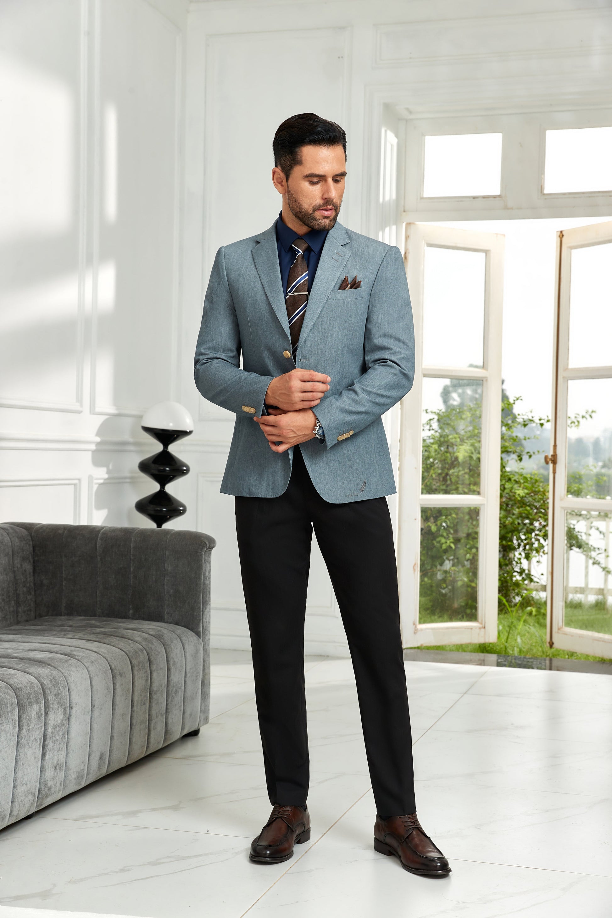 Designer Style Unique Design 2 Pieces Men's Suits Jacket+Pants Wehilion