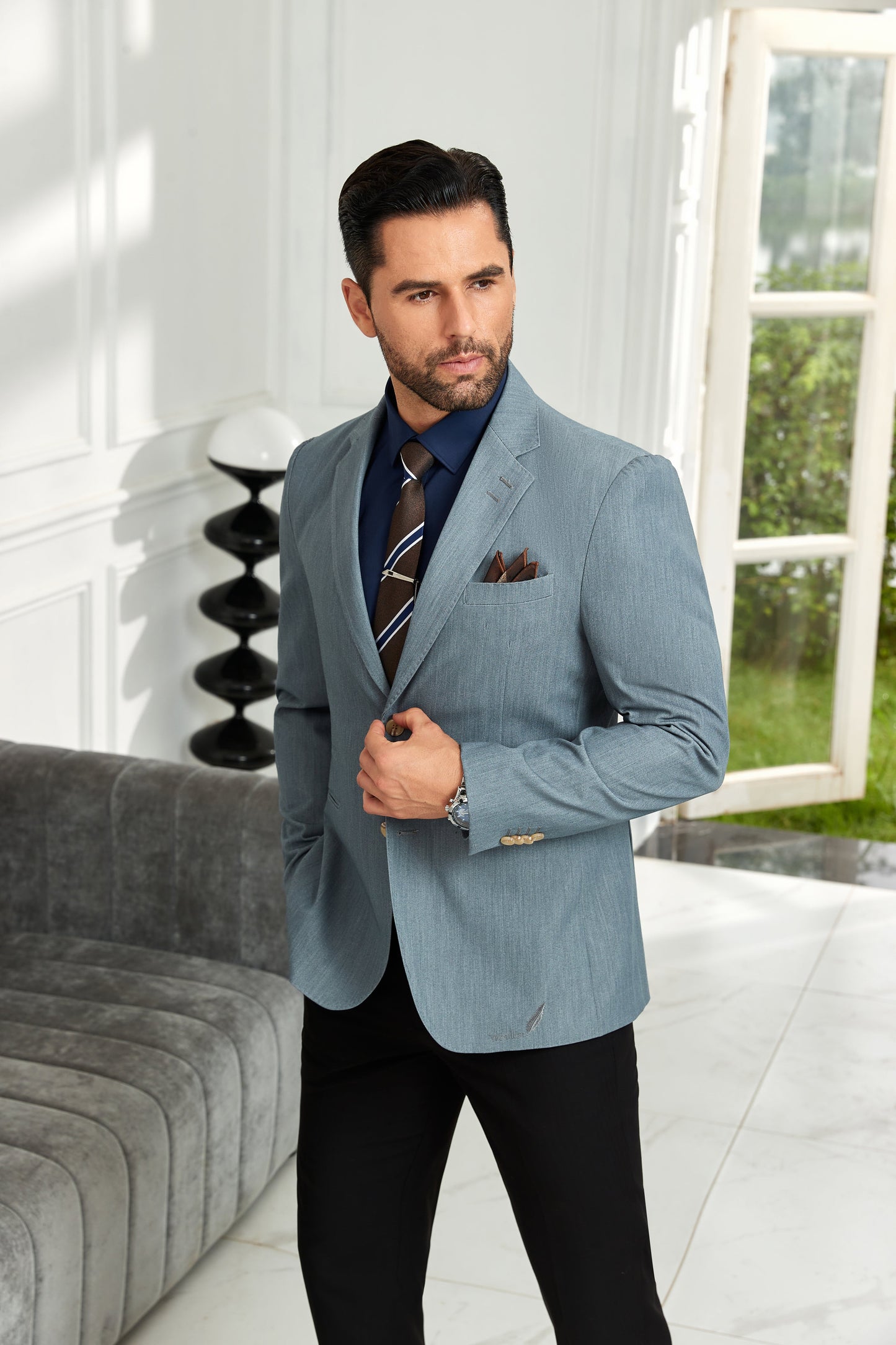 Designer Style Unique Design 2 Pieces Men's Suits Jacket+Pants Wehilion