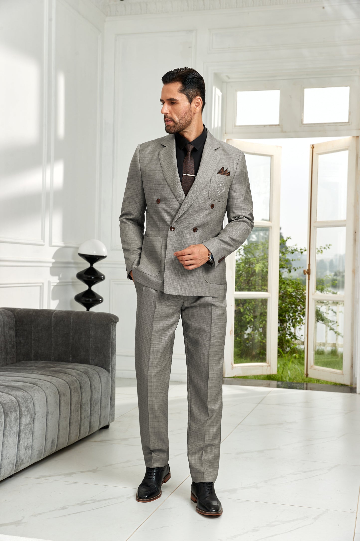 Designer Style Unique Design 2 Pieces Men's Suits Jacket+Pants Wehilion