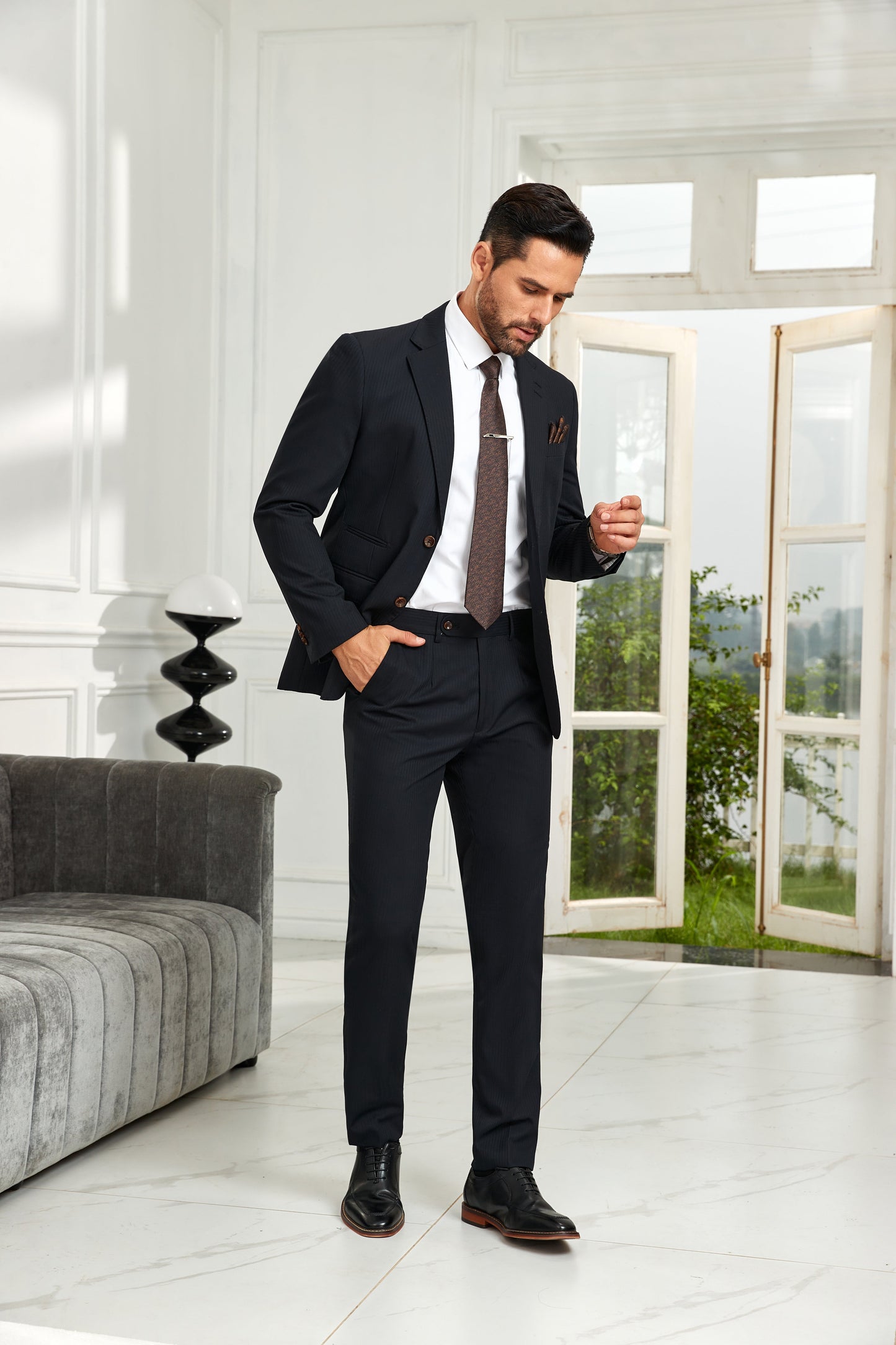 Designer Style Unique Design 2 Pieces Men's Suits Jacket+Pants Wehilion