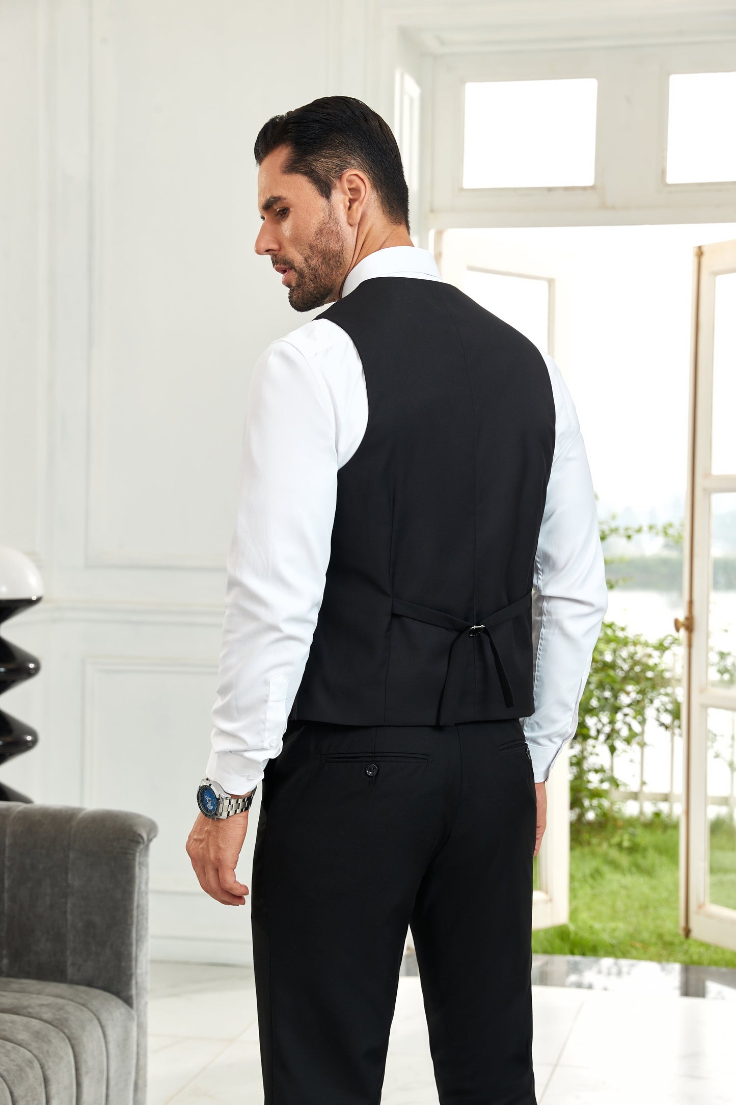 Designer Style Unique Design 2 Pieces Men's Suits Vest+Pants Wehilion