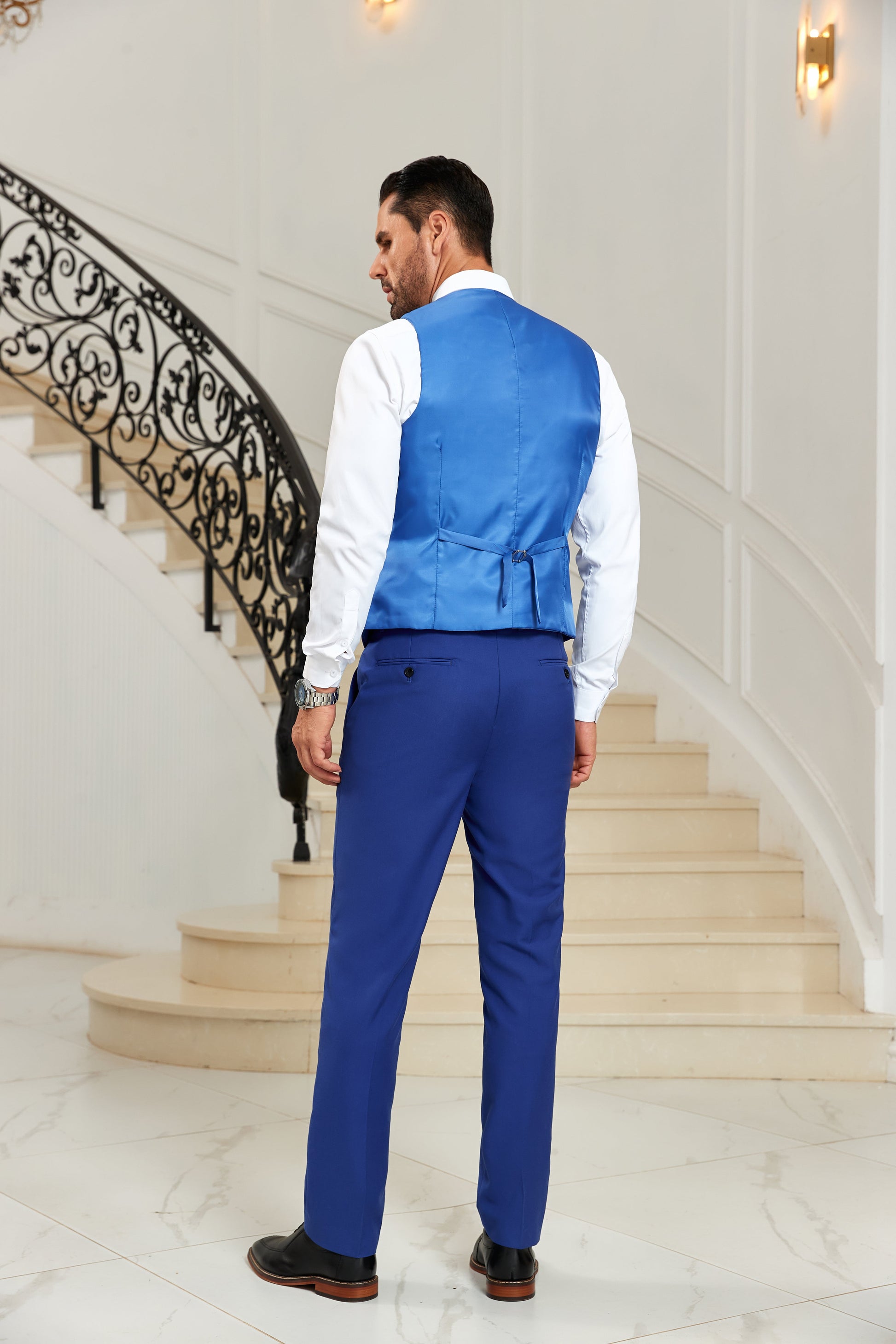 Designer Style Unique Design 2 Pieces Men's Suits Vest+Pants Wehilion