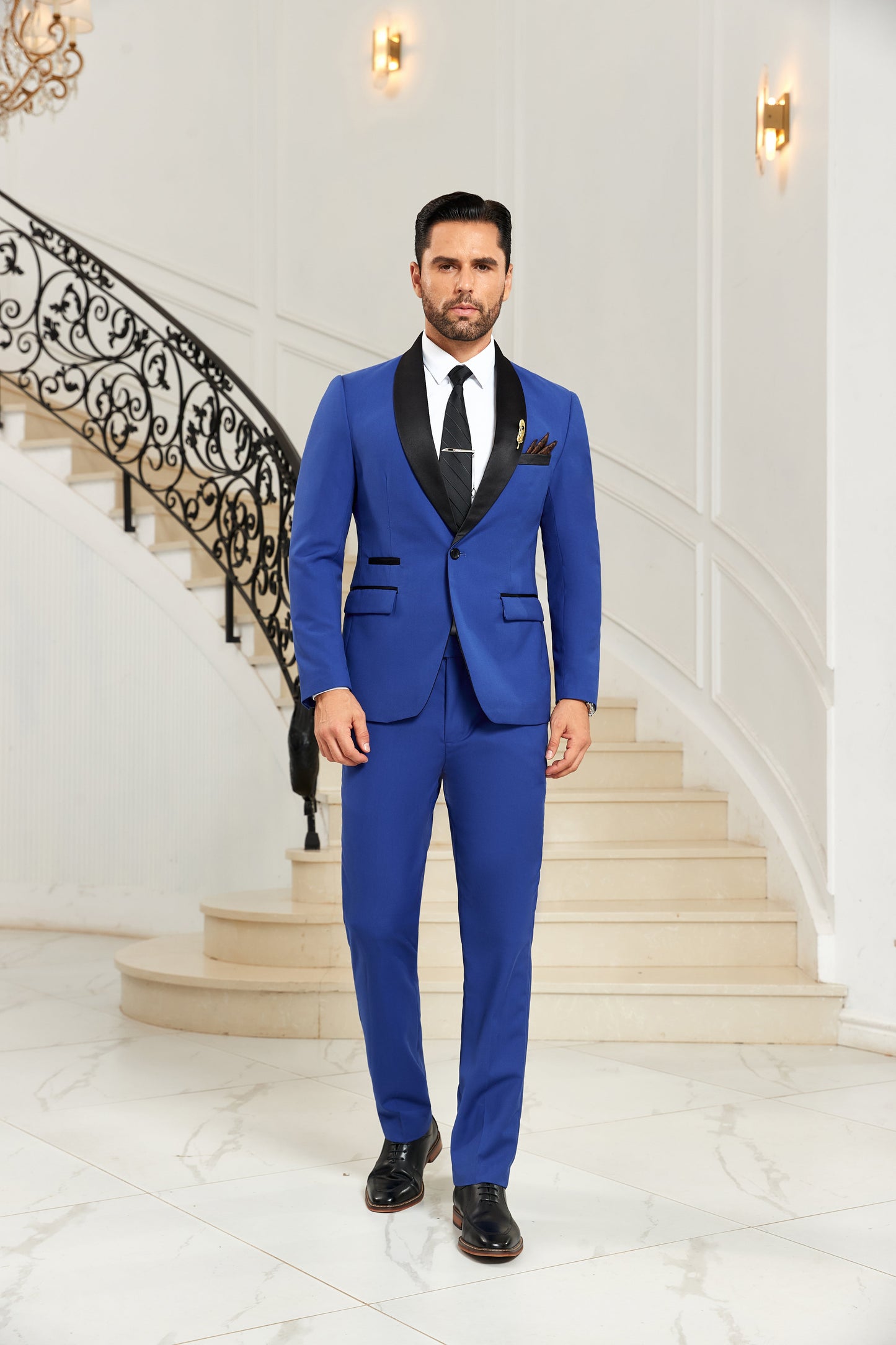 Designer Style Unique Design 2 Pieces Men's Suits Jacket+Pants Wehilion