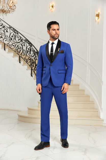 Designer Style Unique Design 2 Pieces Men's Suits Jacket+Pants Wehilion