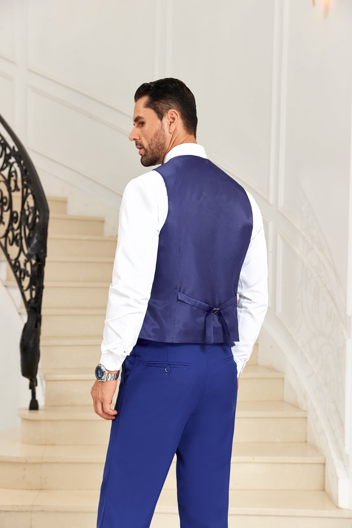 Designer Style Unique Design 2 Pieces Men's Suits Vest+Pants Wehilion