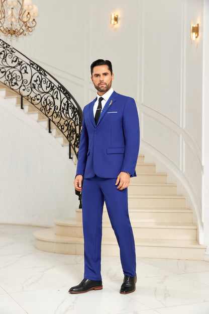 Designer Style Unique Design 2 Pieces Men's Suits Jacket+Pants Wehilion