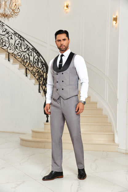 Designer Style Unique Design 2 Pieces Men's Suits Vest+Pants Wehilion