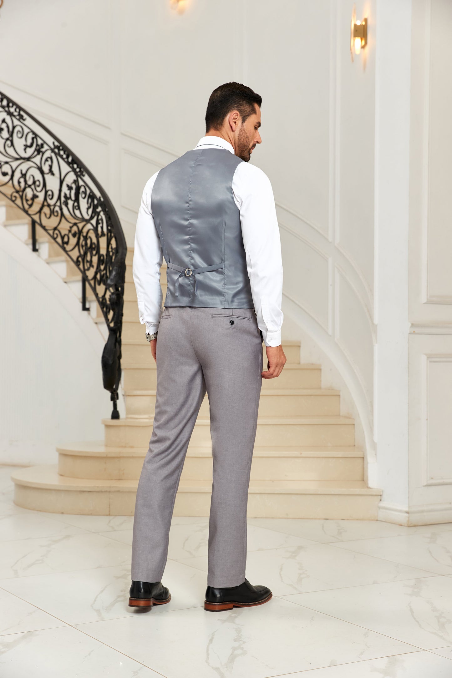 Designer Style Unique Design 2 Pieces Men's Suits Vest+Pants Wehilion