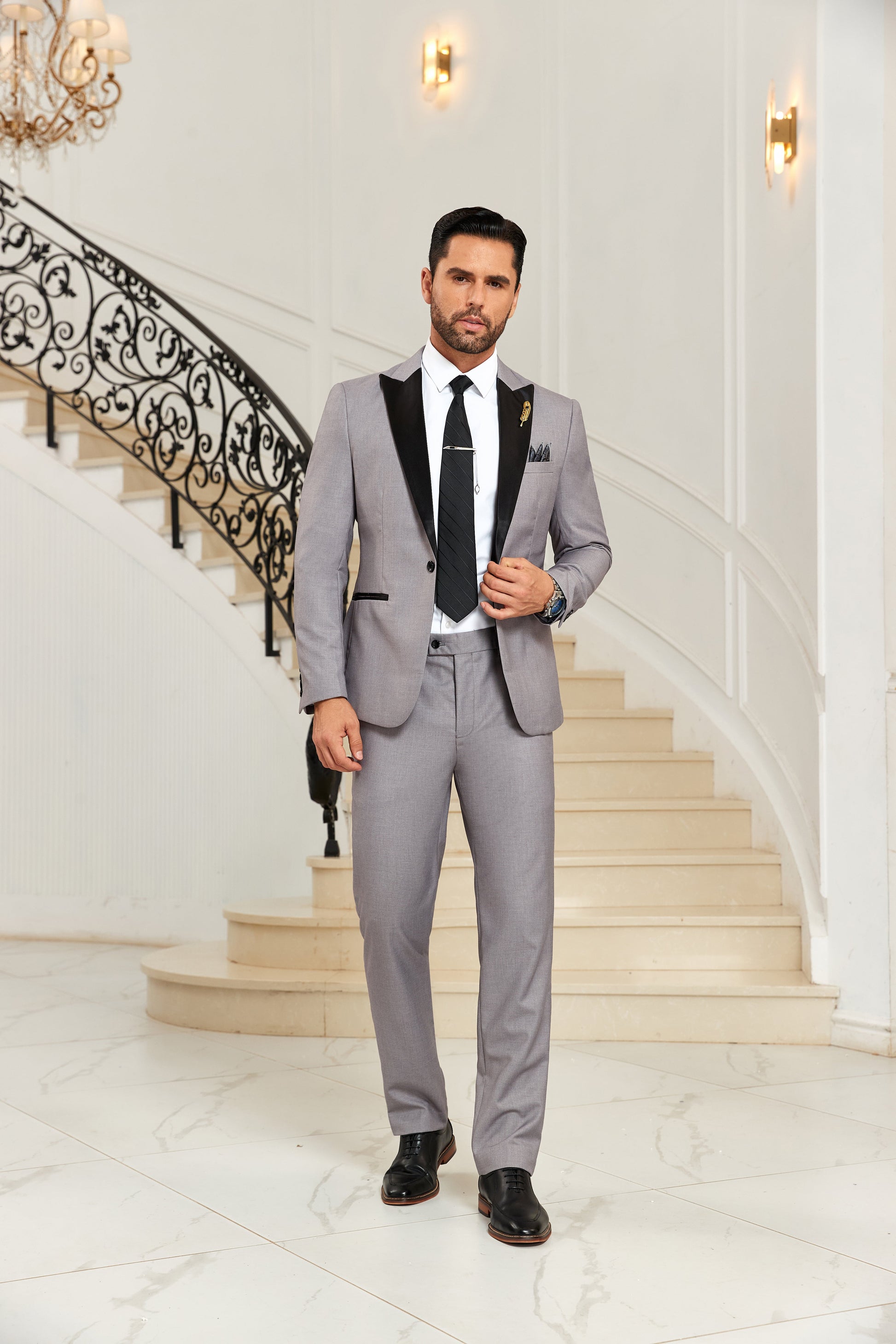 Designer Style Unique Design 2 Pieces Men's Suits Jacket+Pants Wehilion