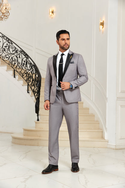 Designer Style Unique Design 2 Pieces Men's Suits Jacket+Pants Wehilion