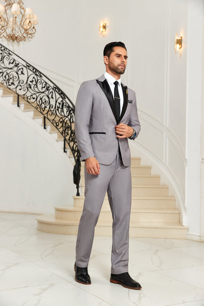 Designer Style Unique Design 2 Pieces Men's Suits Jacket+Pants Wehilion