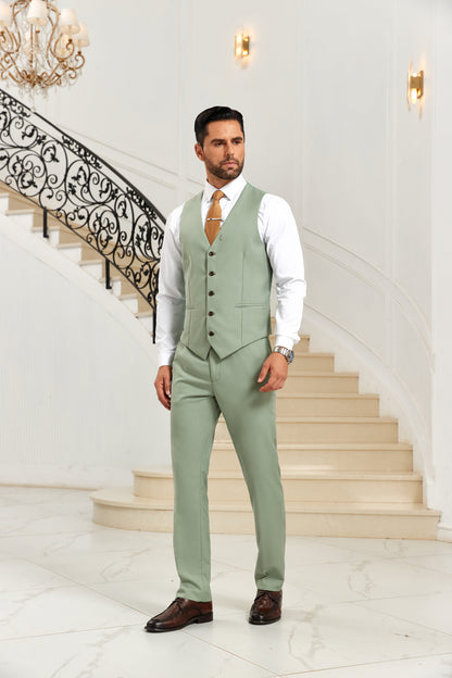 Designer Style Unique Design 2 Pieces Men's Suits Vest+Pants Wehilion