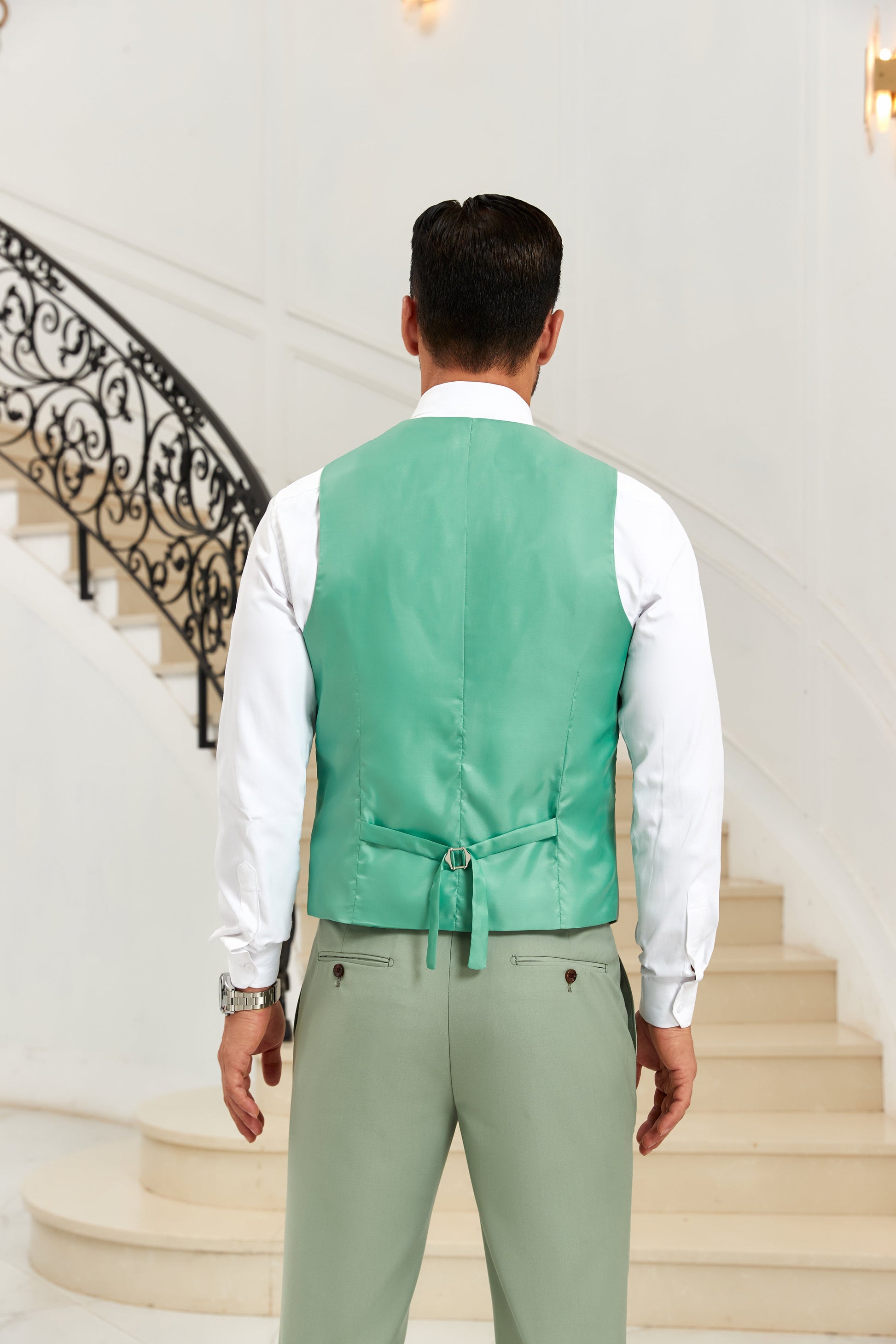 Designer Style Unique Design 2 Pieces Men's Suits Vest+Pants Wehilion