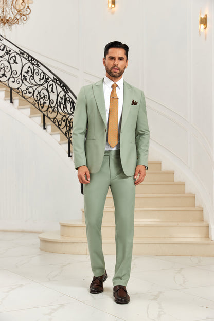 Designer Style Unique Design 2 Pieces Men's Suits Jacket+Pants Wehilion