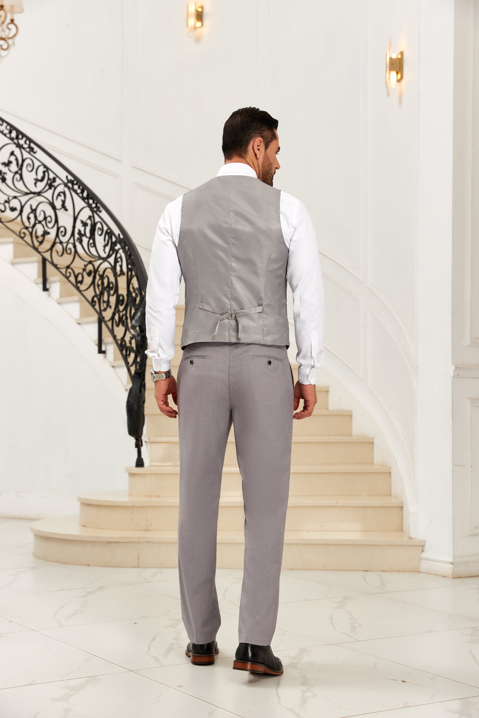 Designer Style Unique Design 2 Pieces Men's Suits Vest+Pants Wehilion