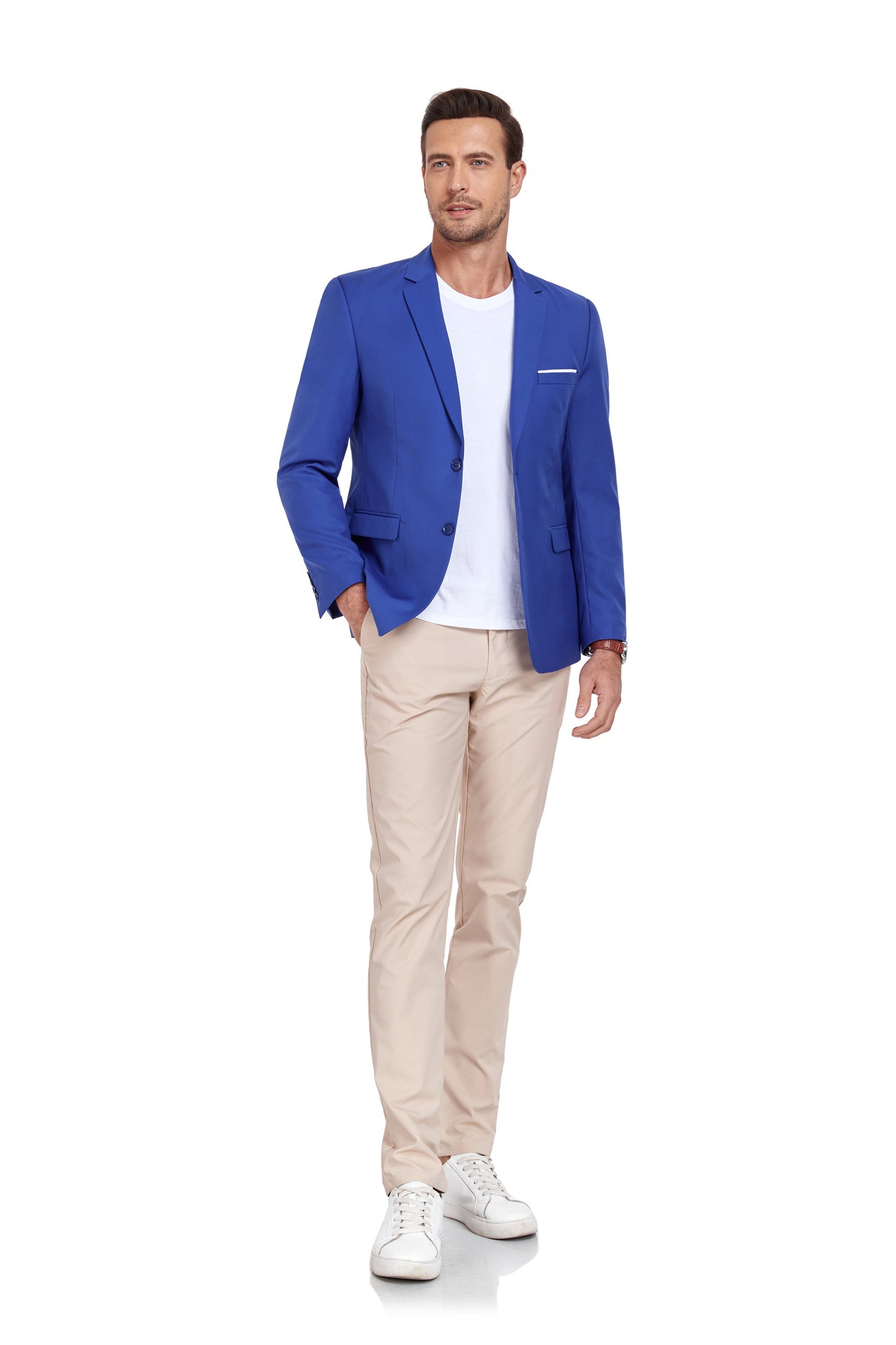 Royal Blue Men's Two Button Blazer for Party, Wedding and Business Yuanlu