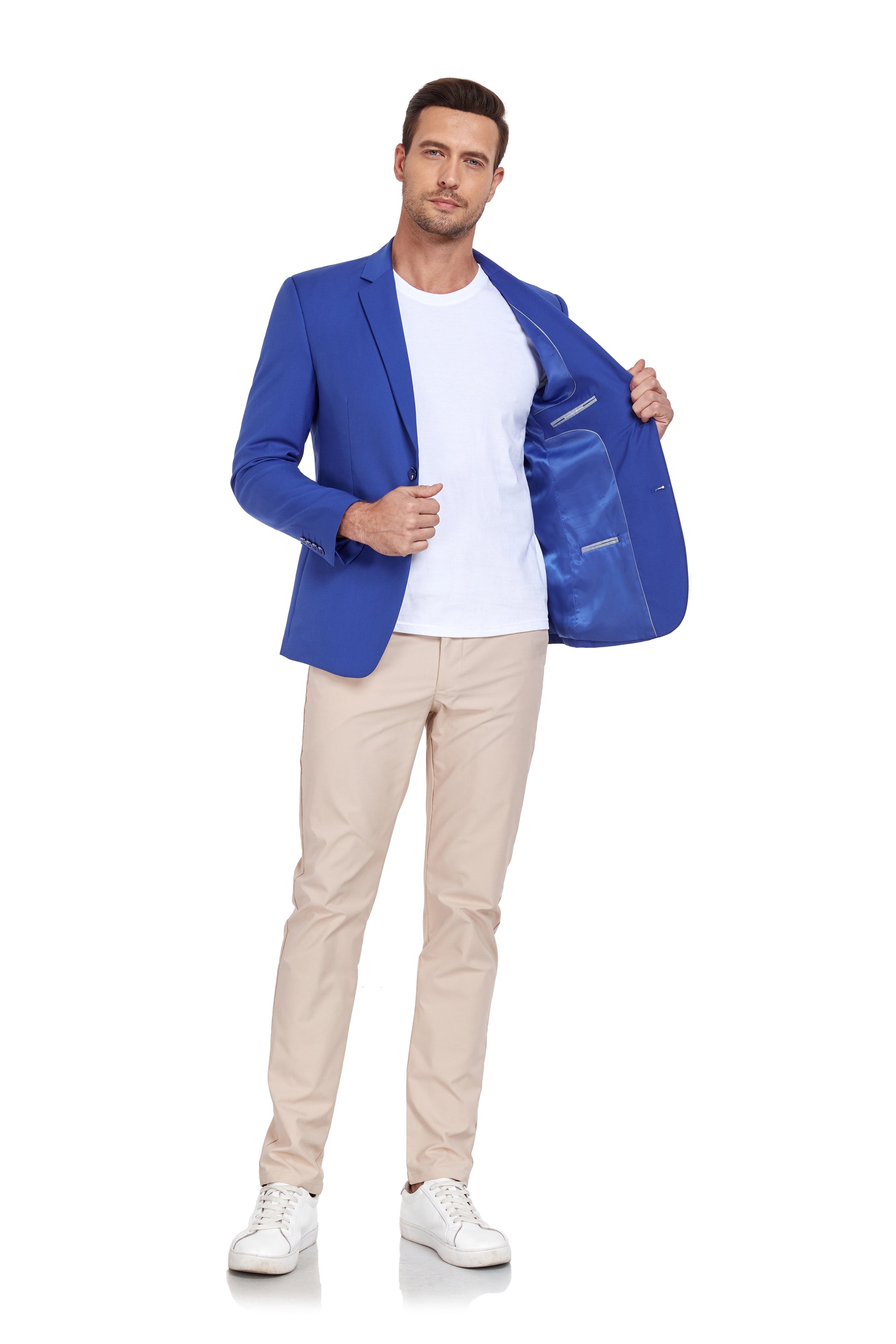 Royal Blue Men's Two Button Blazer for Party, Wedding and Business Yuanlu