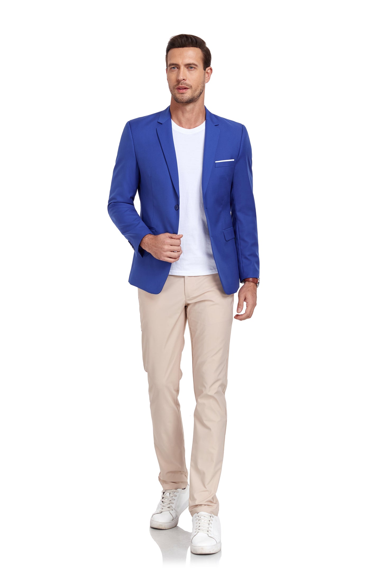 Royal Blue Men's Two Button Blazer for Party, Wedding and Business Yuanlu