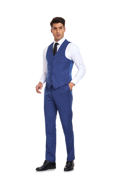 Stripe Men's 3 Piece Set for Party, Wedding and Business(MORE COLORS+) Yuanlu