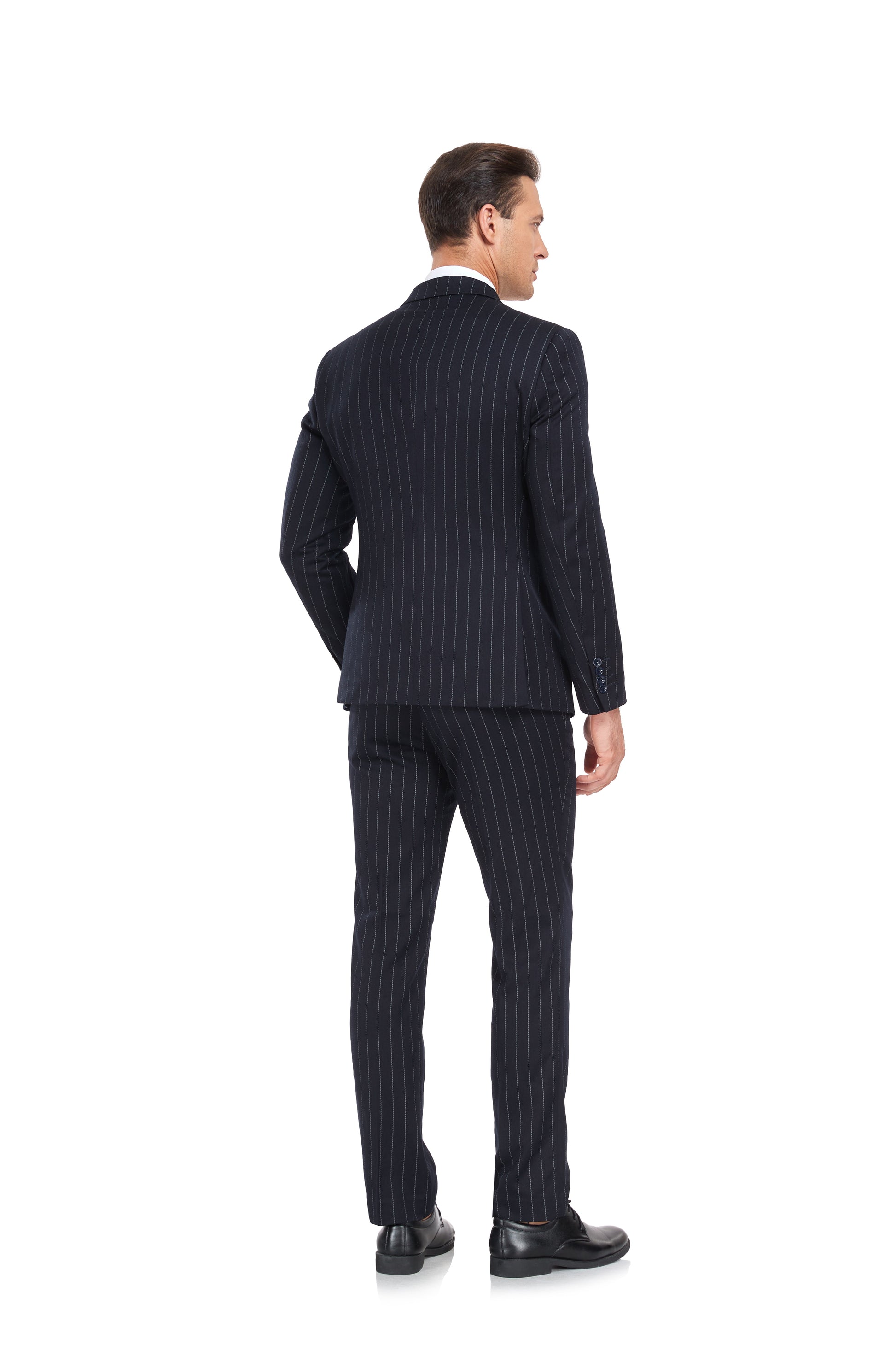 Navy Stripe Men's 3 Piece Set Yuanlu