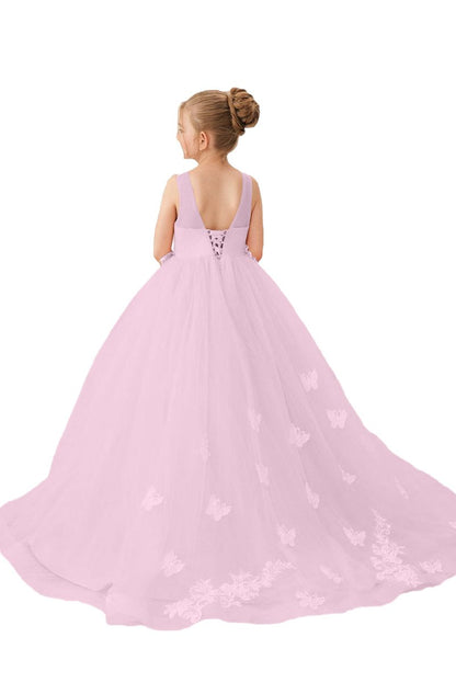 Flower Girl Dresses Applique Tulle Pageant Princess Gown FLC00424 (MORE COLORS) Lycody