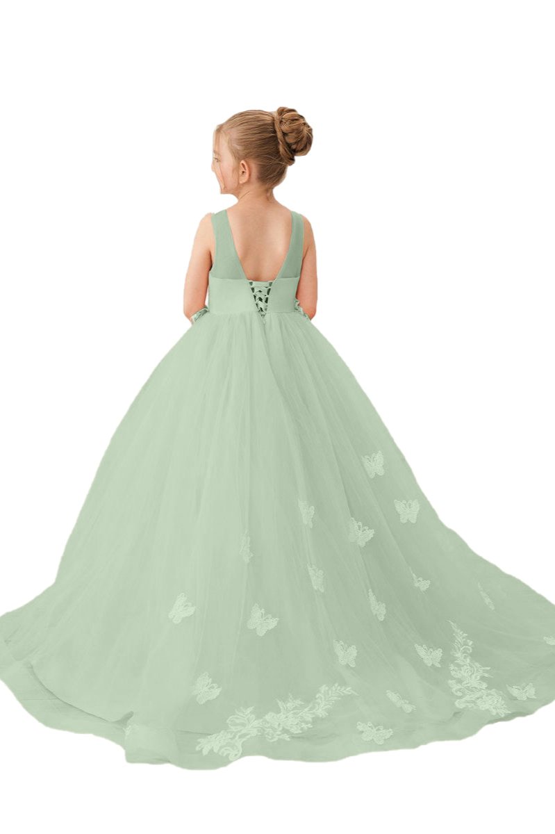 Flower Girl Dresses Applique Tulle Pageant Princess Gown FLC00424 (MORE COLORS) Lycody