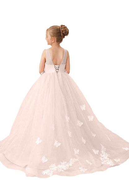 Flower Girl Dresses Applique Tulle Pageant Princess Gown FLC00424 (MORE COLORS) Lycody