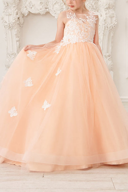 Flower Girl Dresses Applique Tulle Pageant Princess Gown FLC00424 (MORE COLORS) Lycody