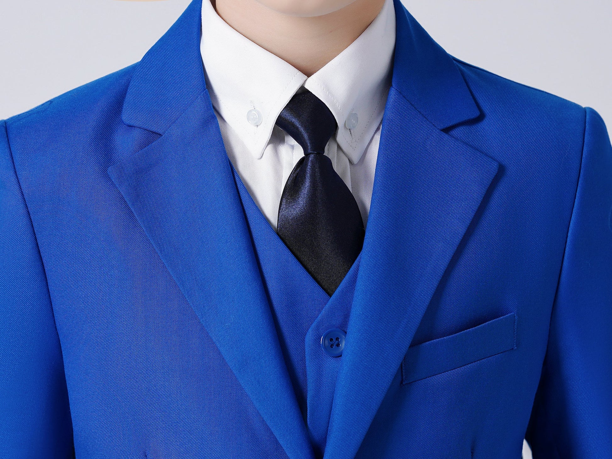 Royal Blue Formal Classic 5 Piece Kids Boys Suits Yuanlu