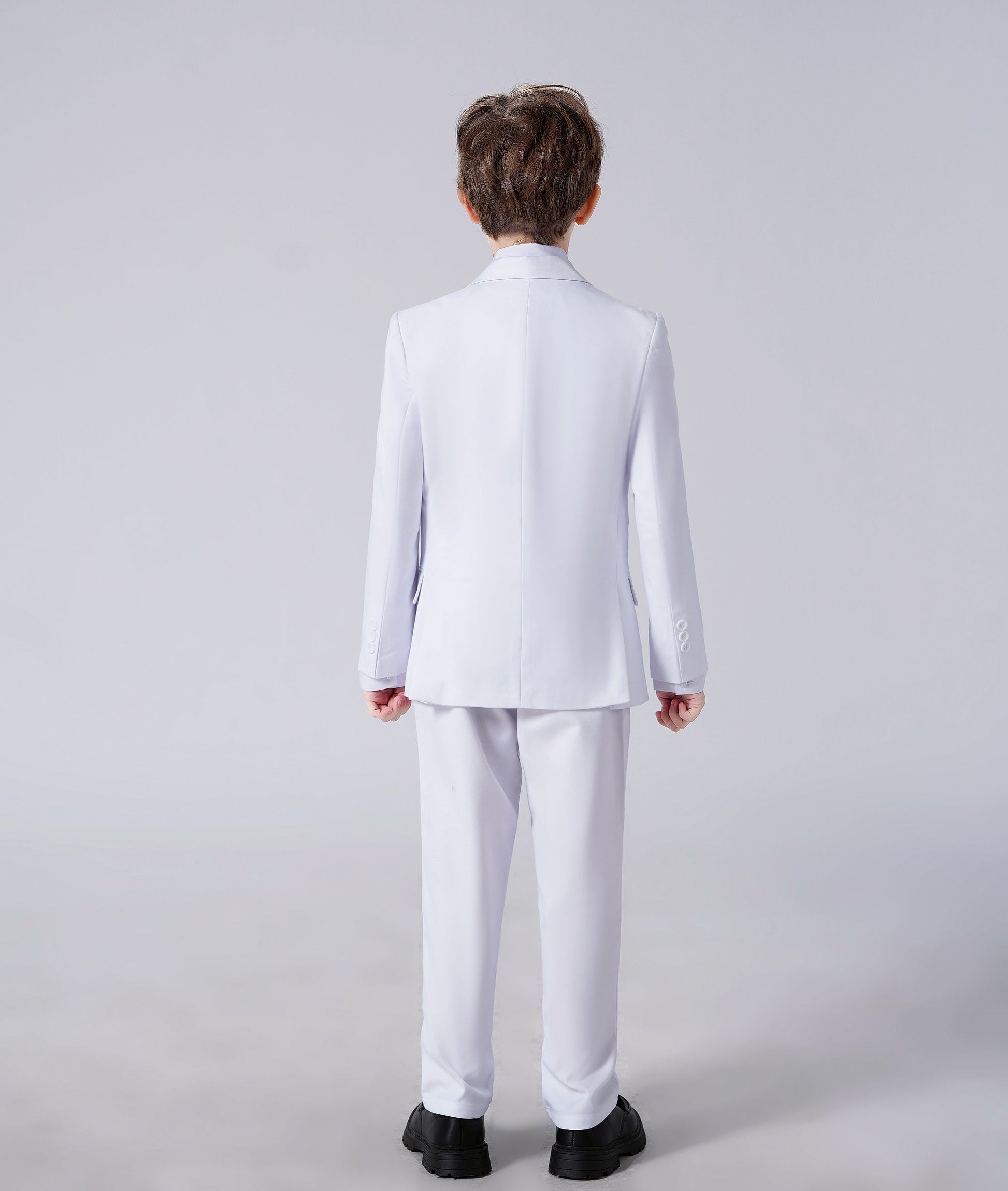 White Tuxedo 5 Piece Boys Suits Yuanlu