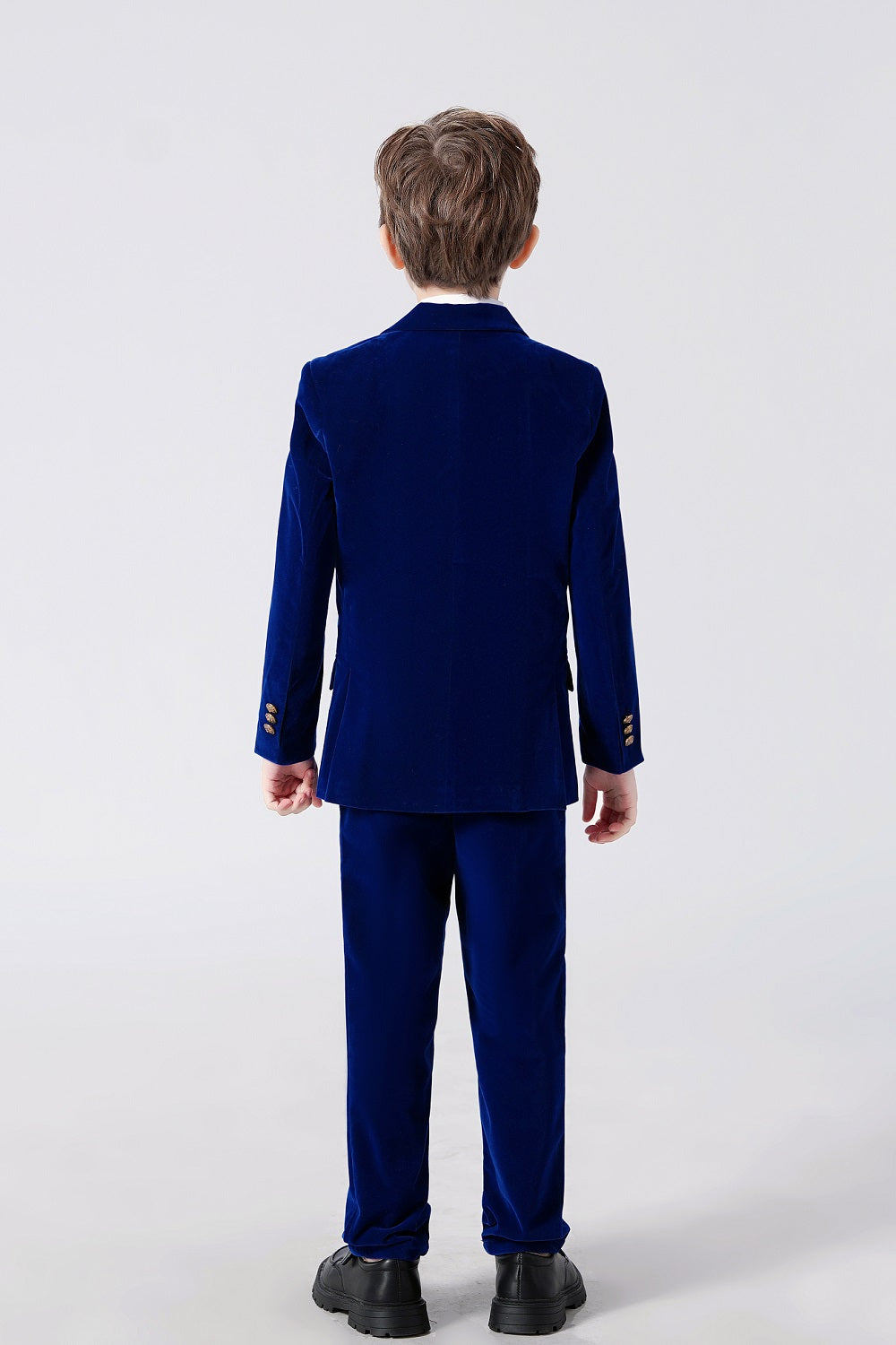 Royal Blue Velvet 5 Piece Boy's Formal Boys Suits Yuanlu