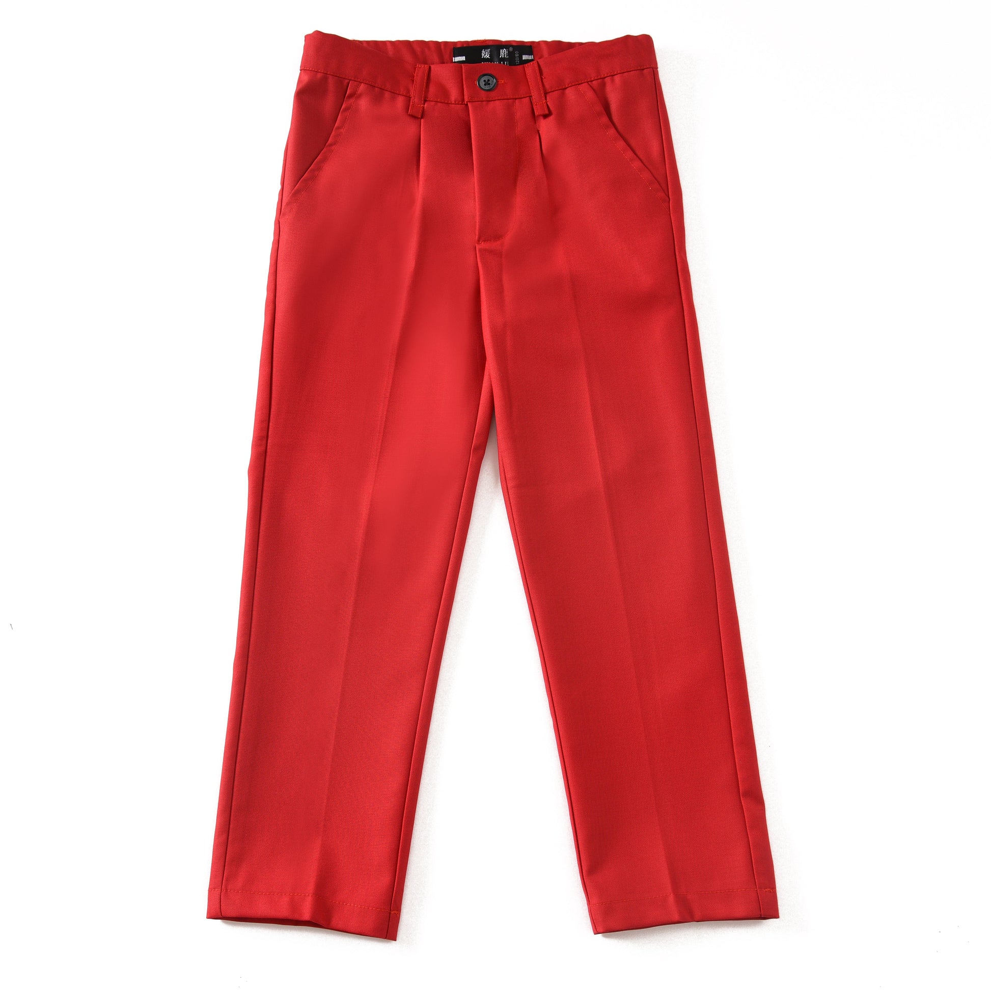 Red High Quality Formal Boys Dresswear Pants Yuanlu