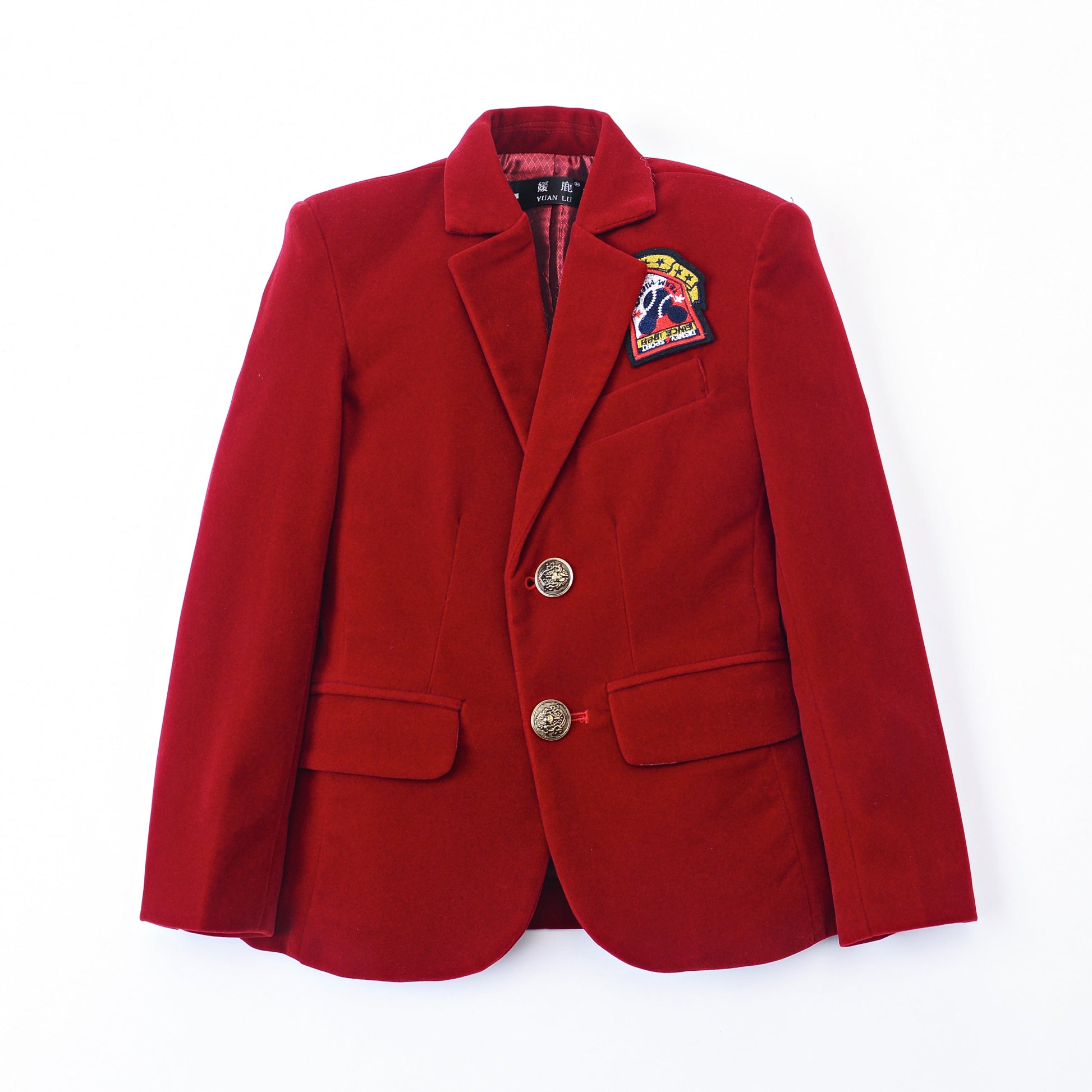 Red Velvet 5 Piece Boy's Formal Boys Suits Yuanlu