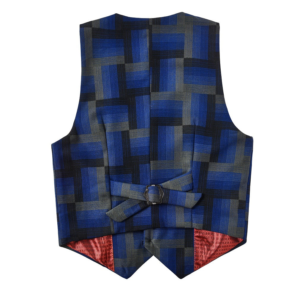 Blue Unique Patterned Banquet 5 Piece Boys Suits Yuanlu